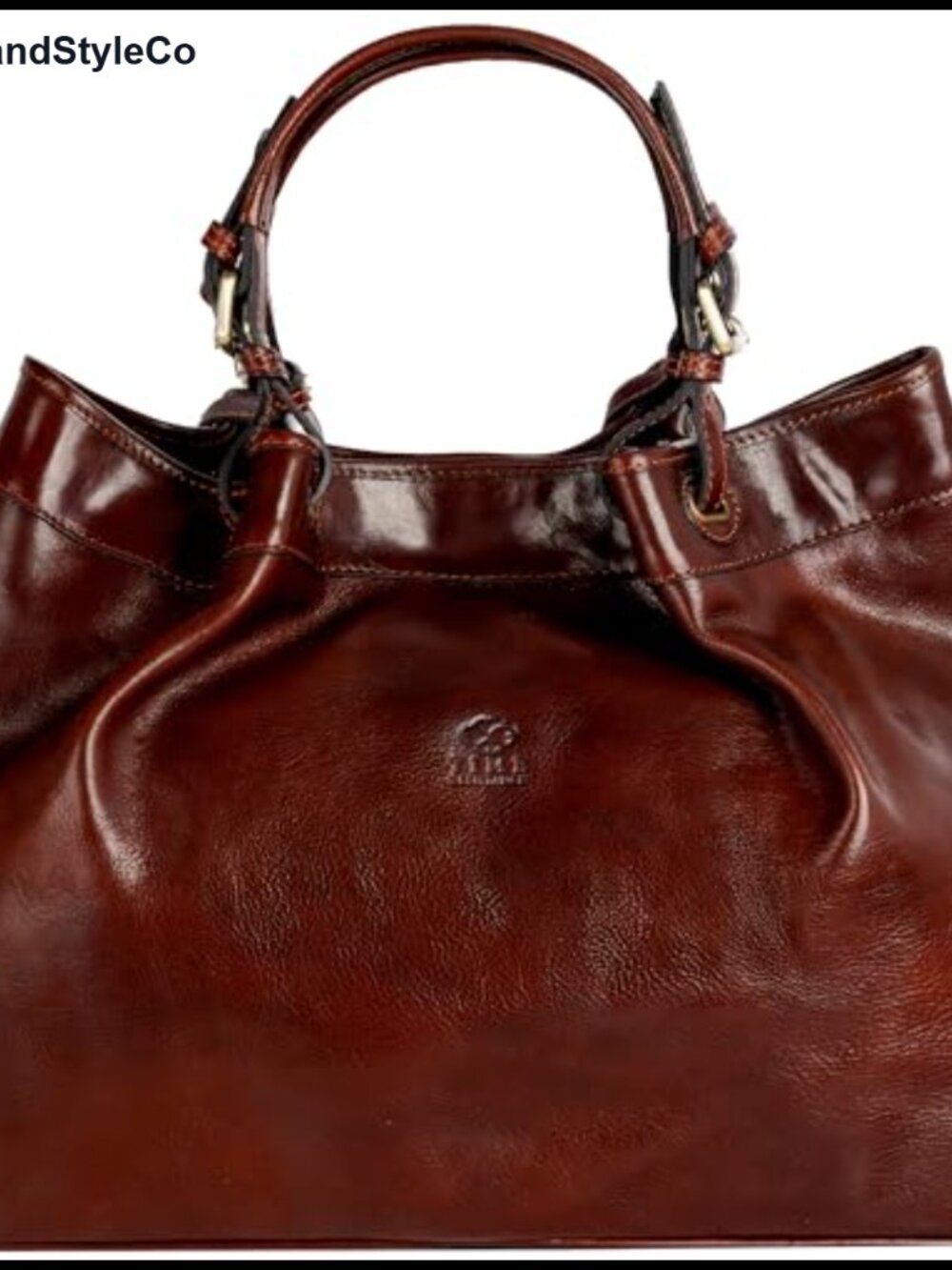 Full-Grain Leather Handbag, Top Handle Shoulder Bag, Satchel Purse, Adjustable
